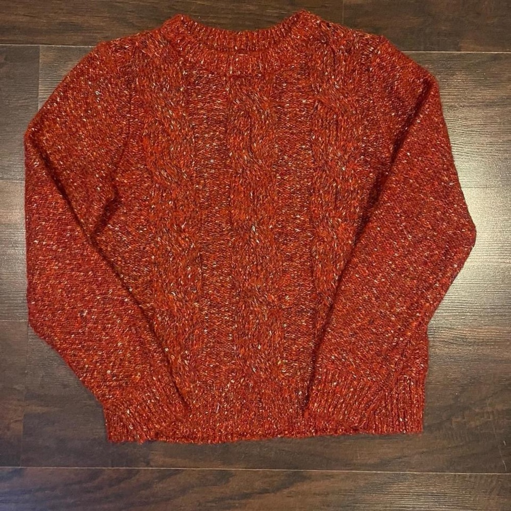 a new day Marled Rust Crewneck Sweater